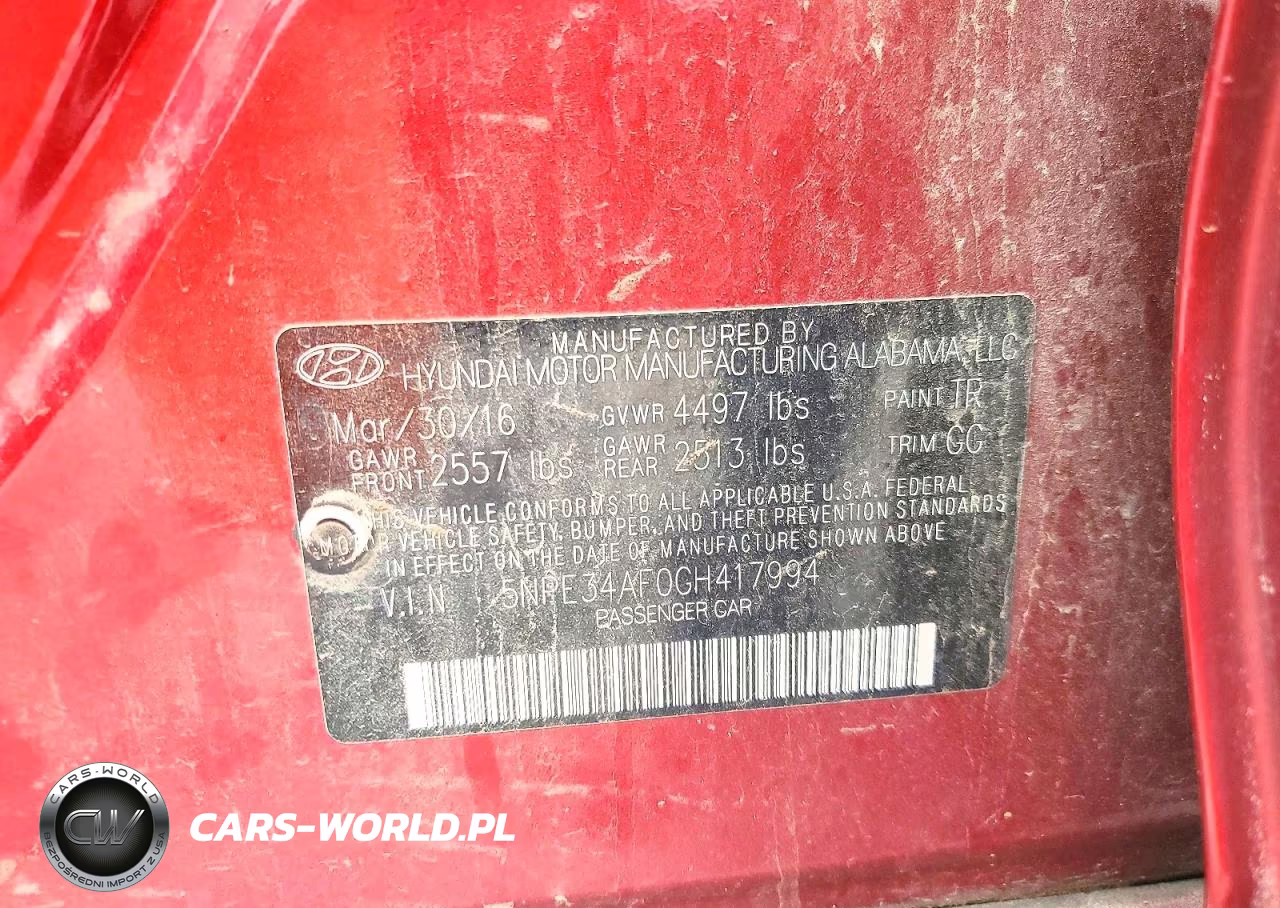 2016 Hyundai Sonata Sport VIN:5NPE34AF0GH417994 - 12