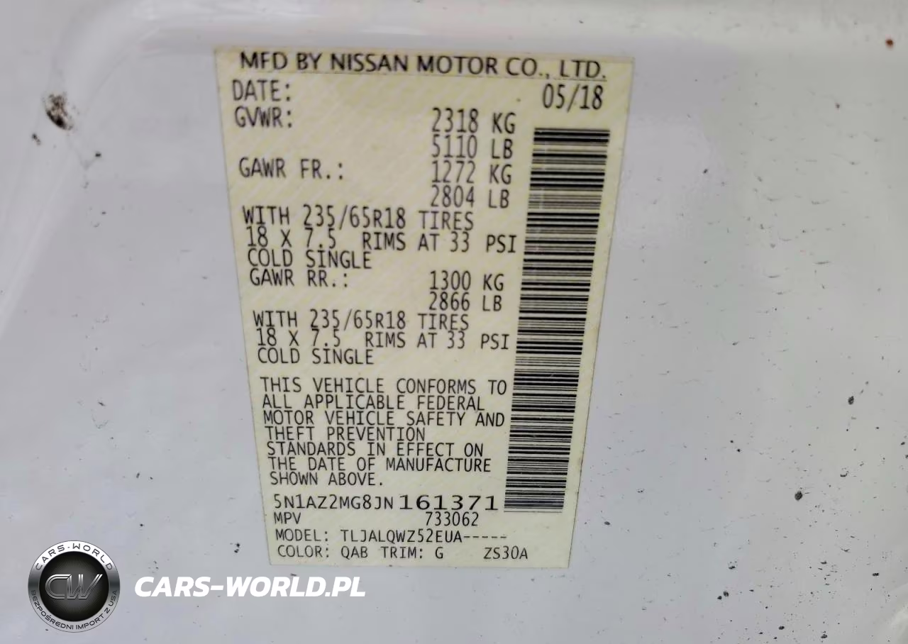 2018 Nissan Murano Sv VIN:5N1AZ2MG8JN161371 - 13