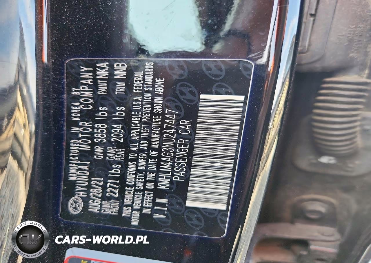 2022 Hyundai Elantra Sel VIN:KMHLM4AG3NU247447 - 12