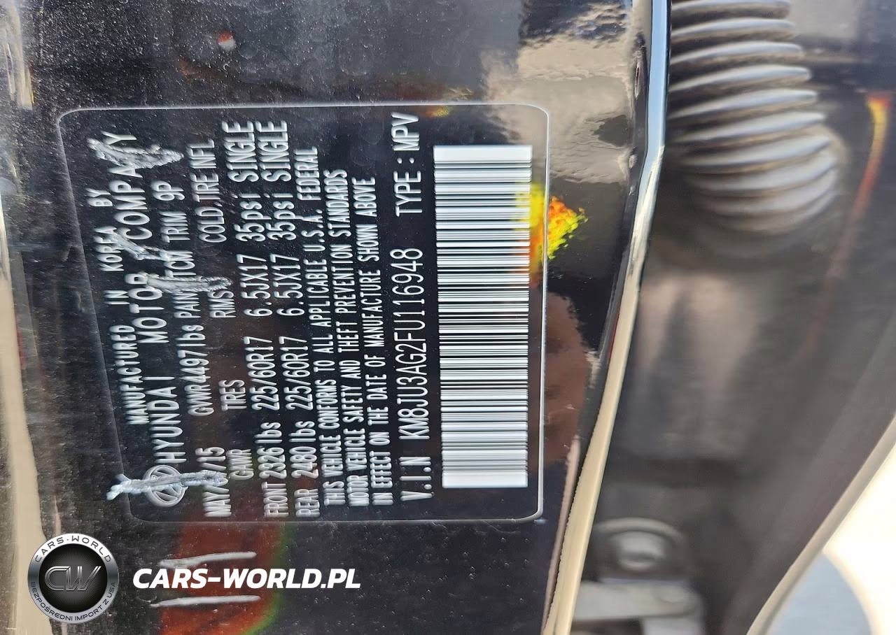 2015 Hyundai Tucson Se VIN:KM8JU3AG2FU116948 - 13
