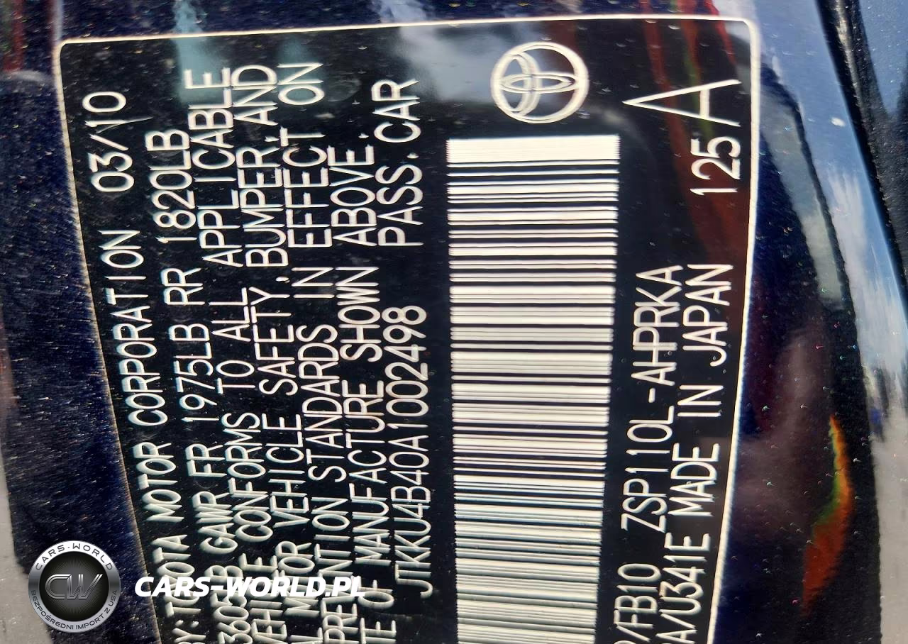 2010 Scion Xd Base VIN:JTKKU4B40A1002498 - 12