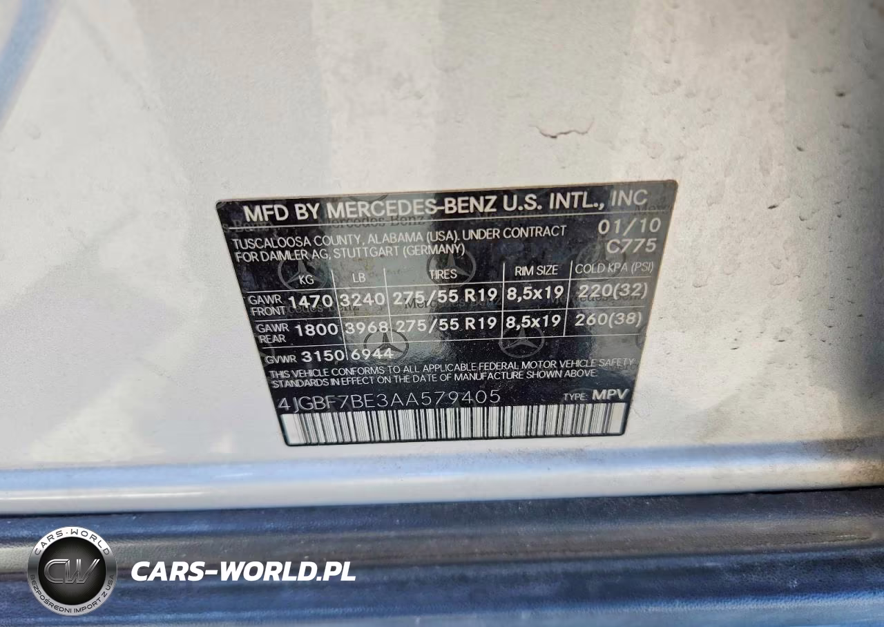 2010 Mercedes-Benz Gl 450 4Matic VIN:4JGBF7BE3AA579405 - 13