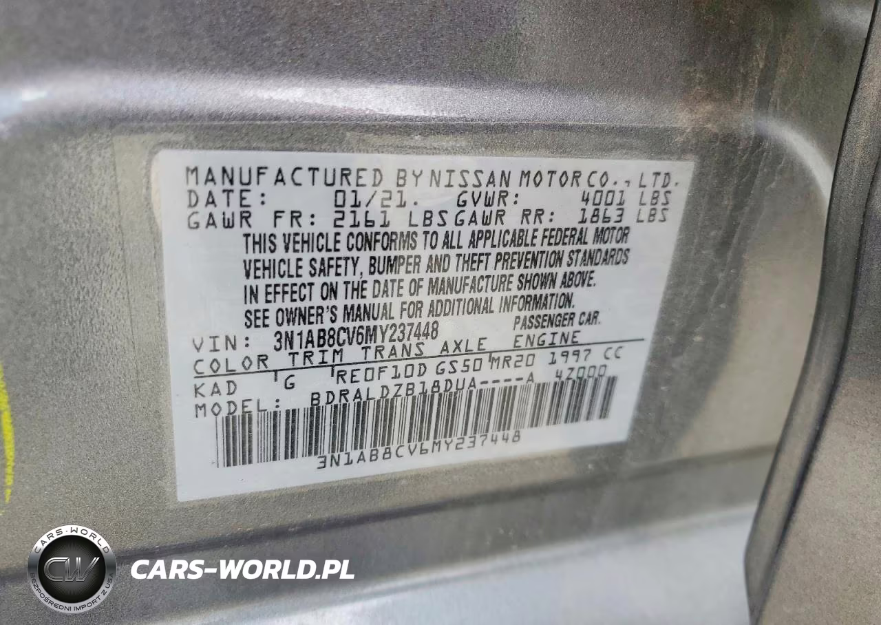 2021 Nissan Sentra Sv VIN:3N1AB8CV6MY237448 - 12