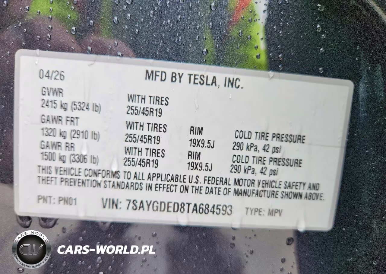 2026 Tesla Model Y VIN:7SAYGDED8TA684593 - 14
