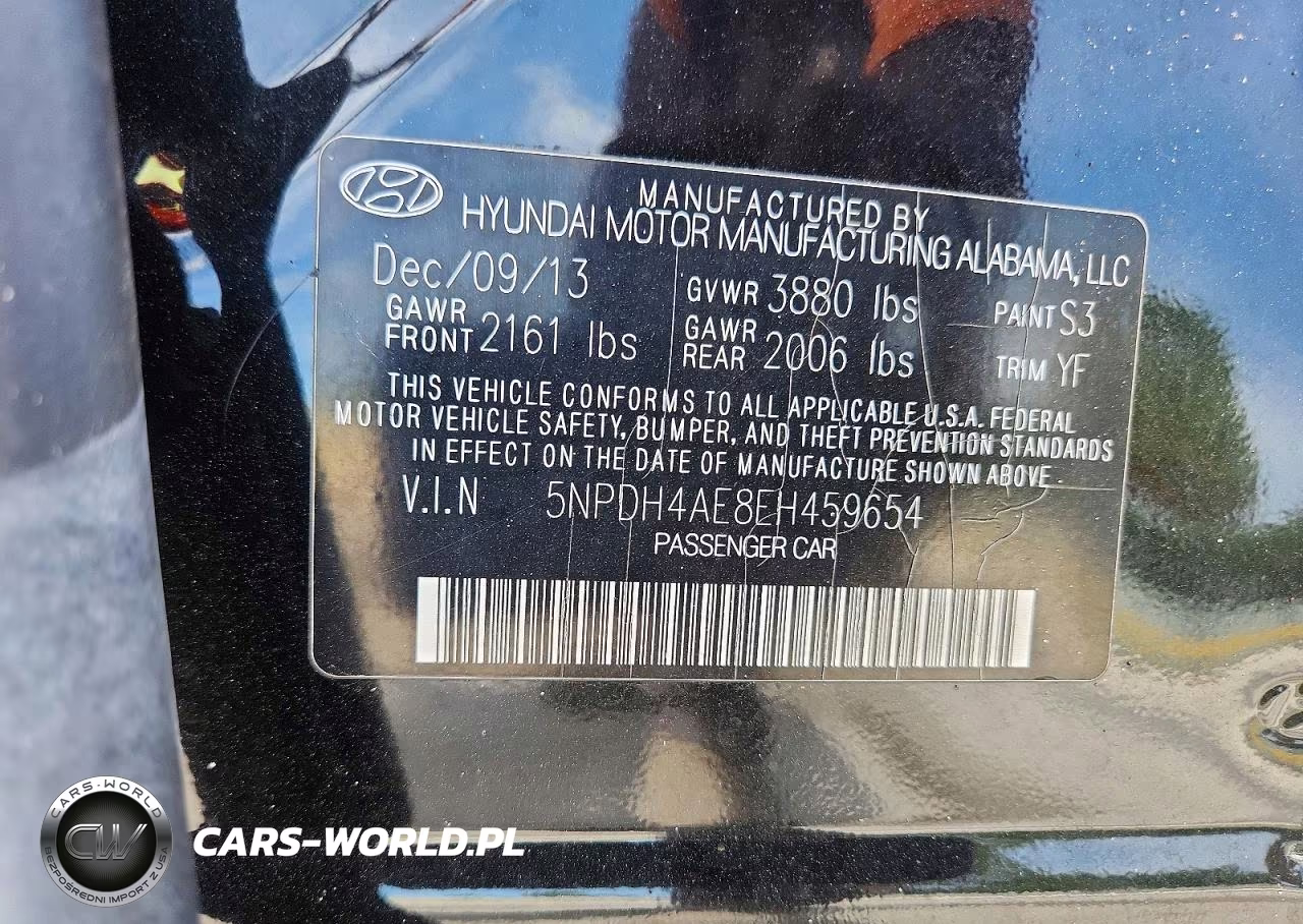 2014 Hyundai Elantra Se VIN:5NPDH4AE8EH459654 - 13