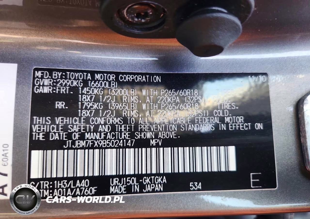 LEXUS GX 460 VIN:JTJBM7FX9B5024147 - 12