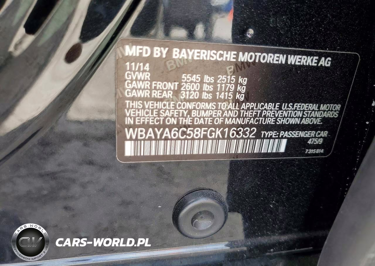 2015 BMW 740 I VIN:WBAYA6C58FGK16332 - 12