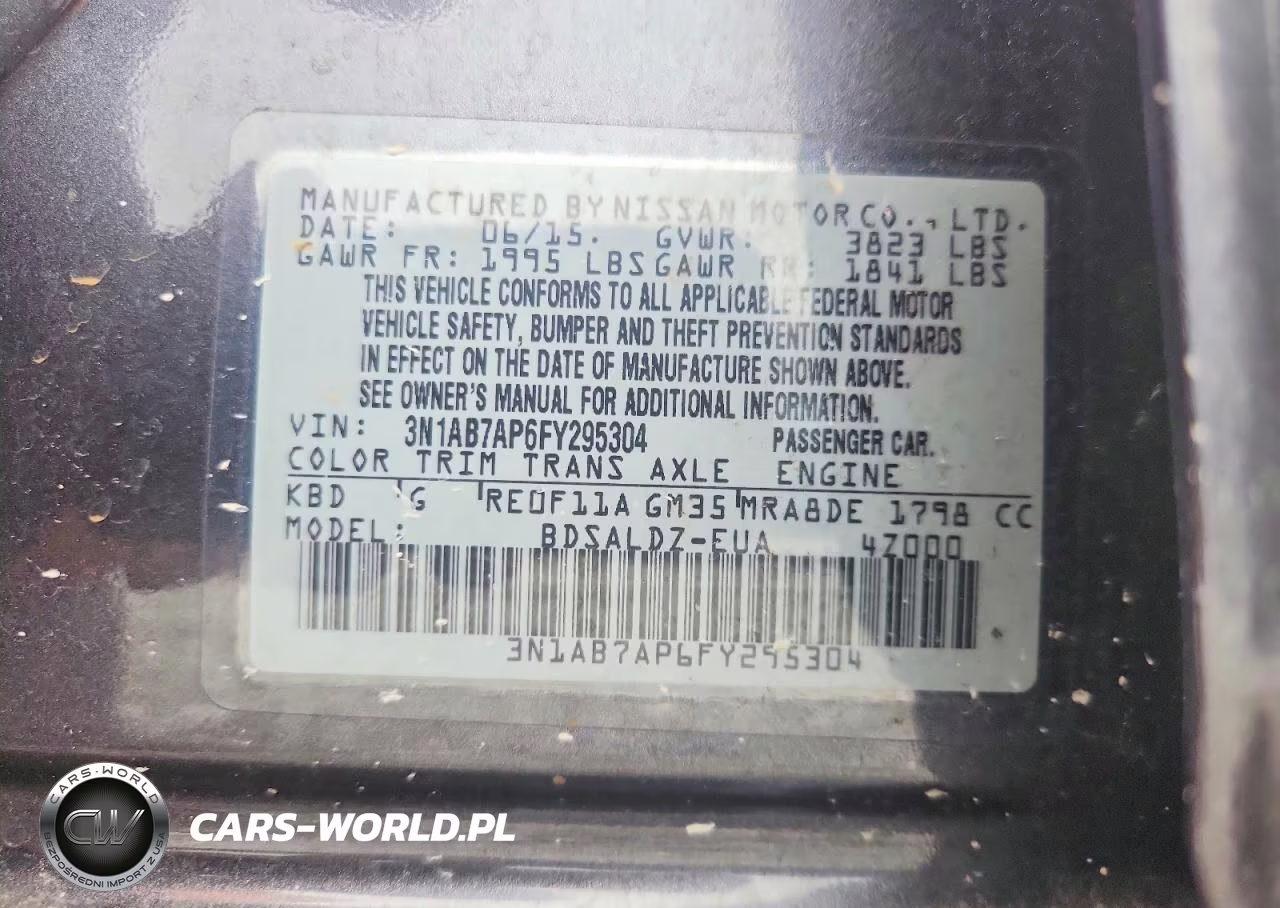 2015 Nissan Sentra Sv VIN:3N1AB7AP6FY295304 - 12