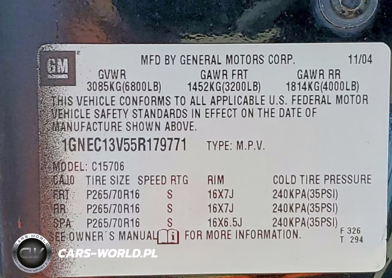 2005 Chevrolet Tahoe C1500 VIN:1GNEC13V55R179771 - 13