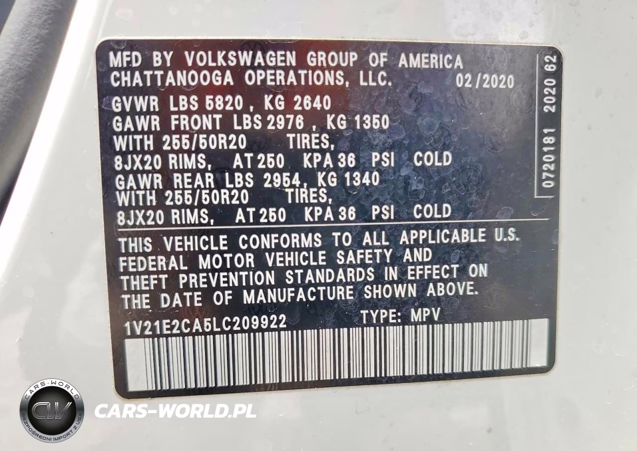 2020 Volkswagen Atlas Cross Sport Se VIN:1V21E2CA5LC209922 - 13