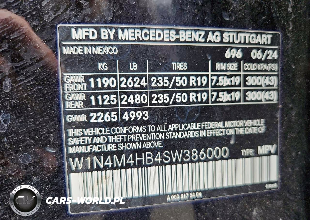 2025 Mercedes-Benz Glb 250 4Matic VIN:W1N4M4HB4SW386000 - 13