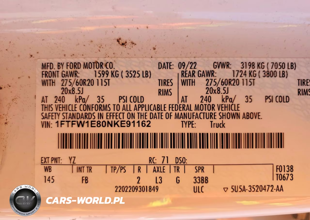 2022 Ford F-150 Xlt VIN:1FTFW1E80NKE91162 - 12