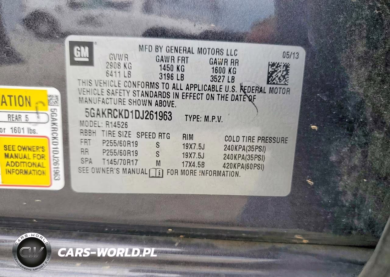 2013 Buick Enclave VIN:5GAKRCKD1DJ261963 - 14