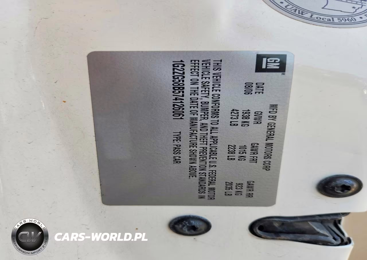 2007 Pontiac G6 Base VIN:1G2ZG58B574126061 - 12