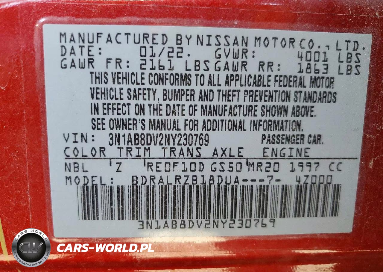 2022 Nissan Sentra Sr VIN:3N1AB8DV2NY230769 - 12