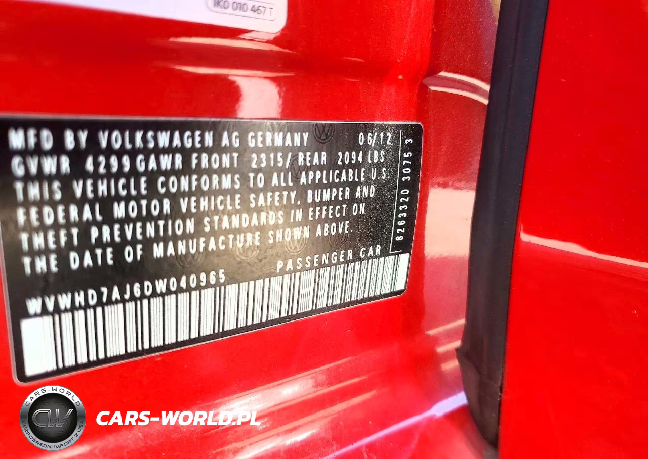 2013 Volkswagen Gti VIN:WVWHD7AJ6DW040965 - 12