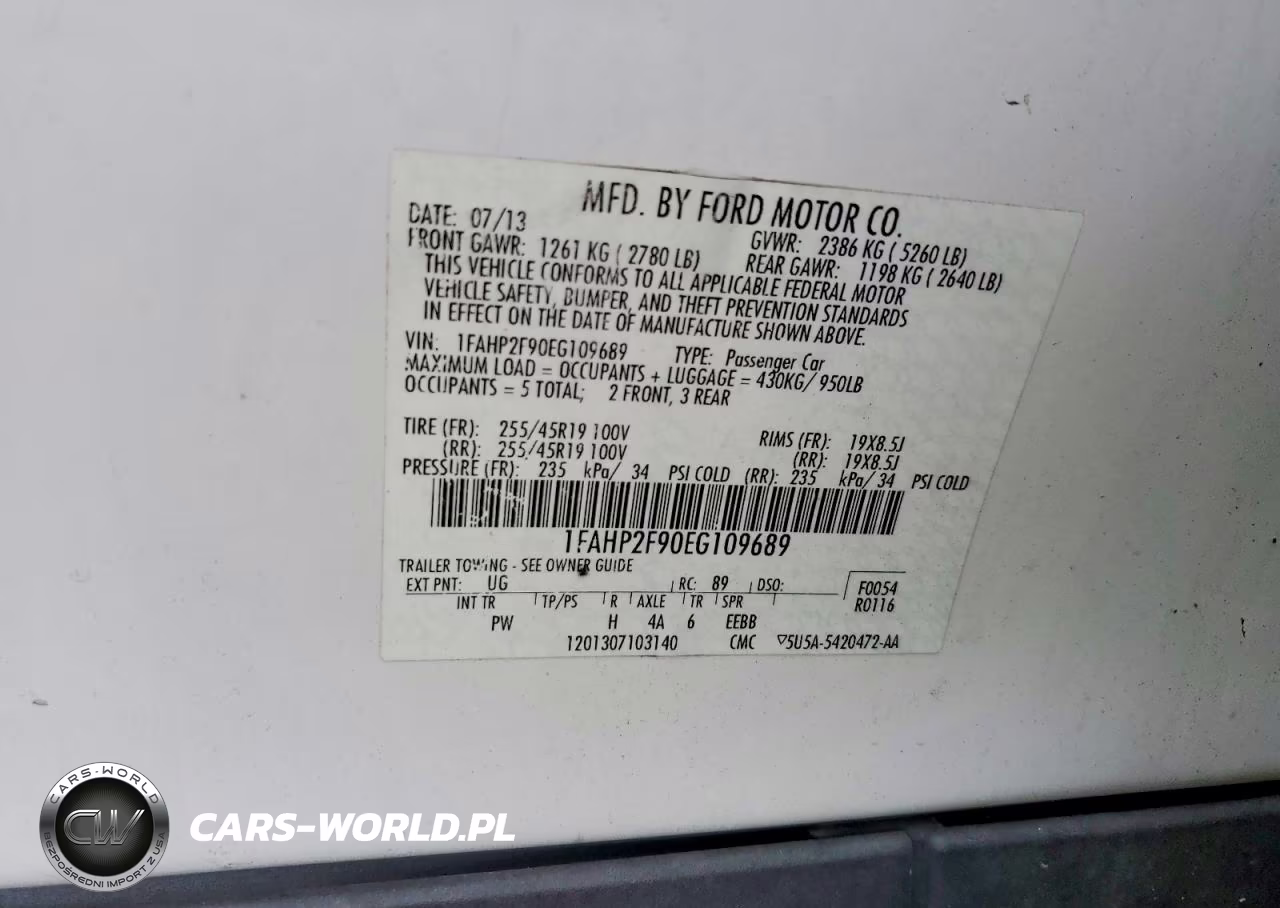 2014 Ford Taurus Limited VIN:1FAHP2F90EG109689 - 12