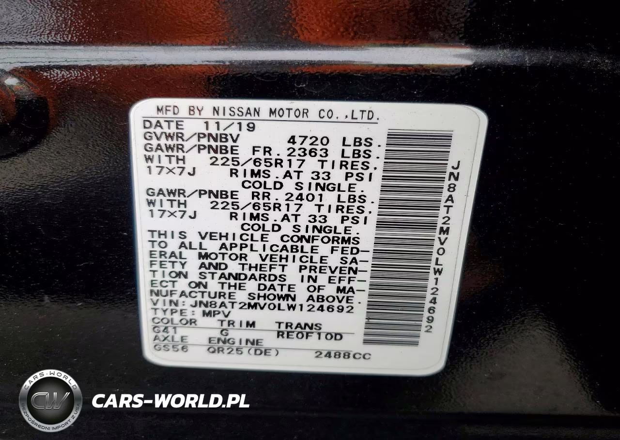 2020 Nissan Rogue Sv VIN:JN8AT2MV0LW124692 - 13