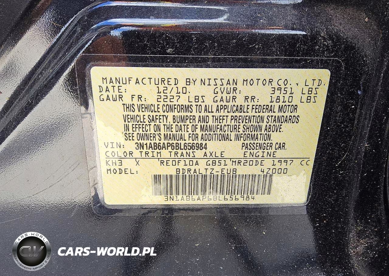 2011 Nissan Sentra 2.0 VIN:3N1AB6AP6BL656984 - 12
