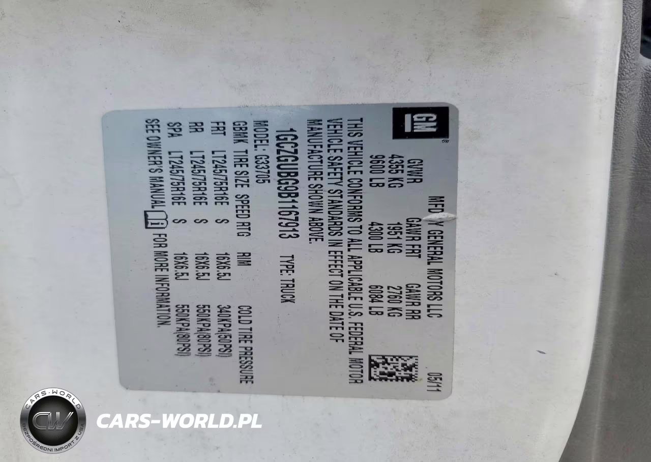 2011 Chevrolet Express G3500 VIN:1GCZGUBG9B1167913 - 13