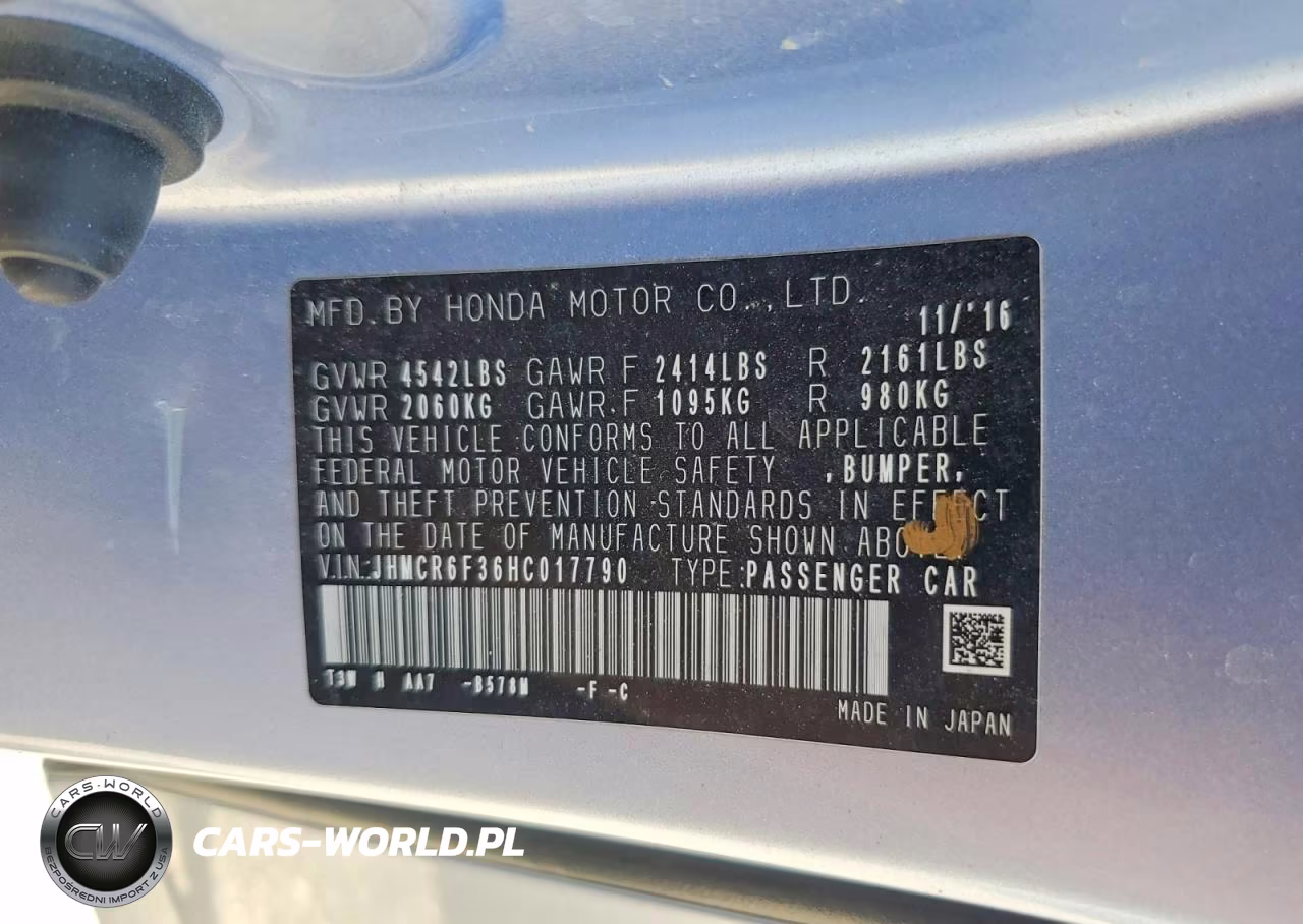 2017 Honda Accord Hybrid VIN:JHMCR6F36HC017790 - 13