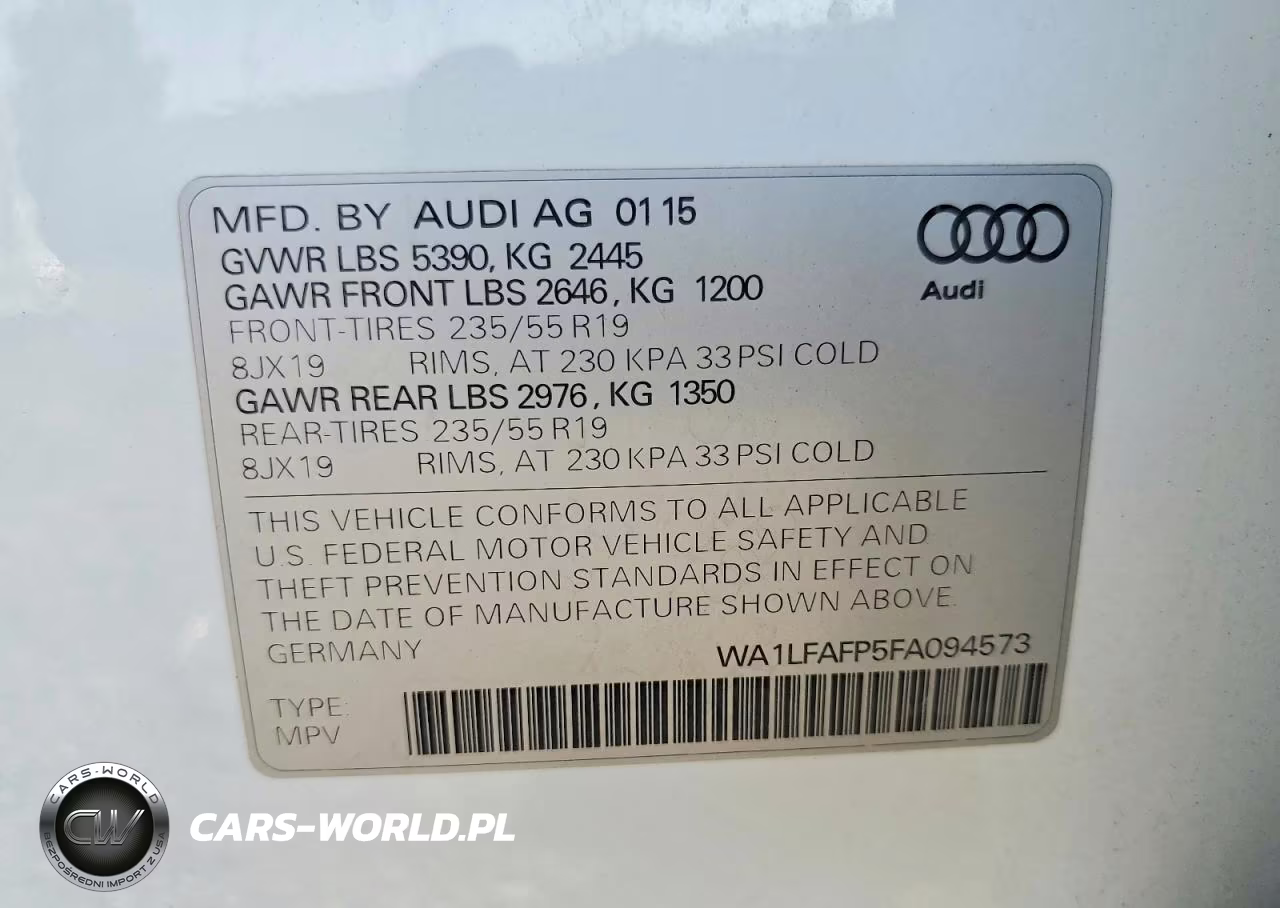 2015 Audi Q5 Premium Plus VIN:WA1LFAFP5FA094573 - 13
