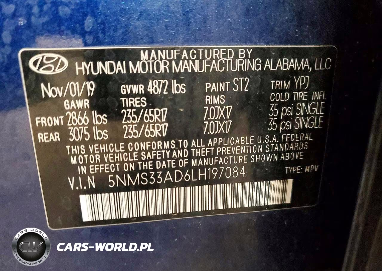 2020 Hyundai Santa Fe Sel VIN:5NMS33AD6LH197084 - 13