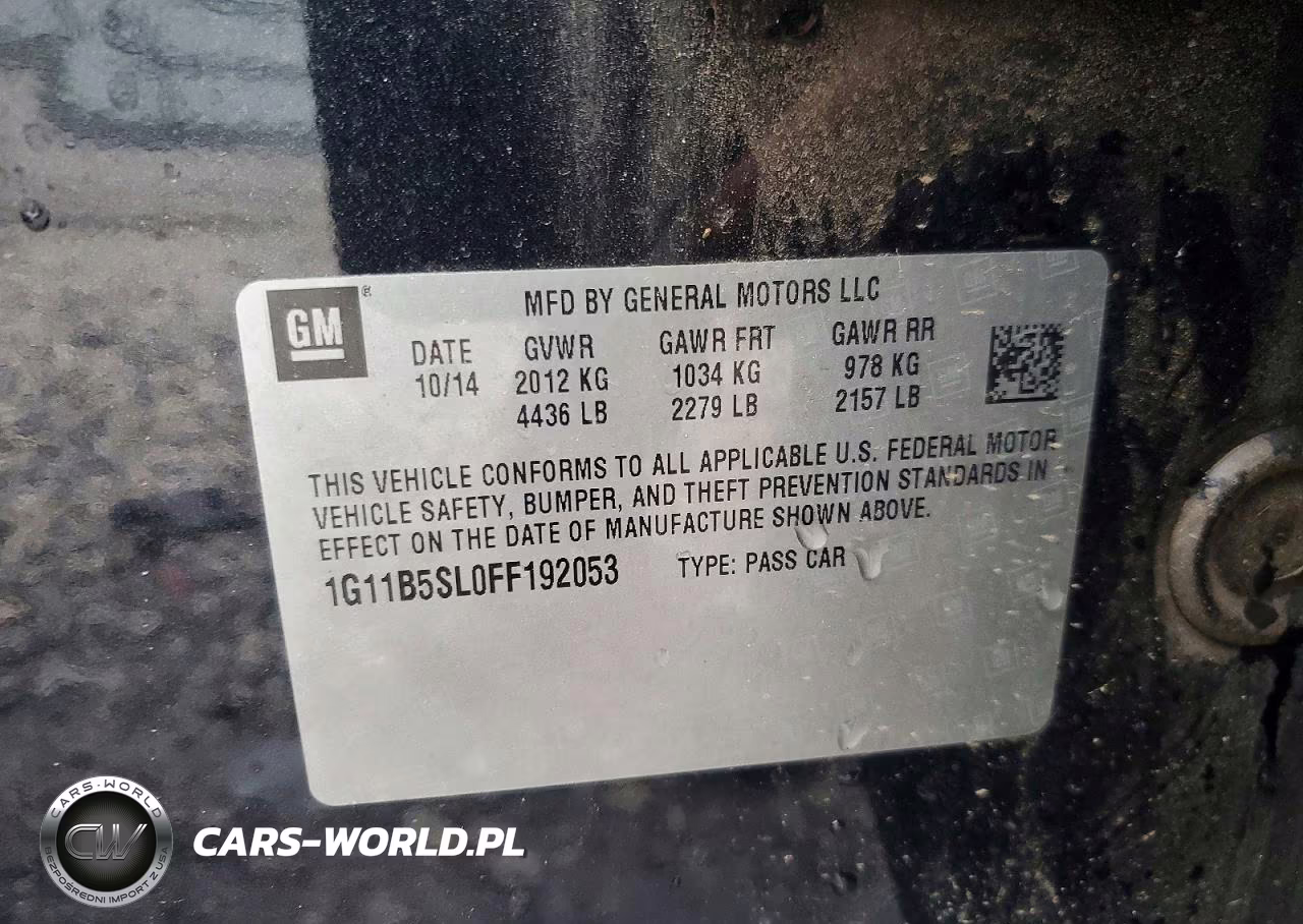 2015 Chevrolet Malibu Ls VIN:1G11B5SL0FF192053 - 12