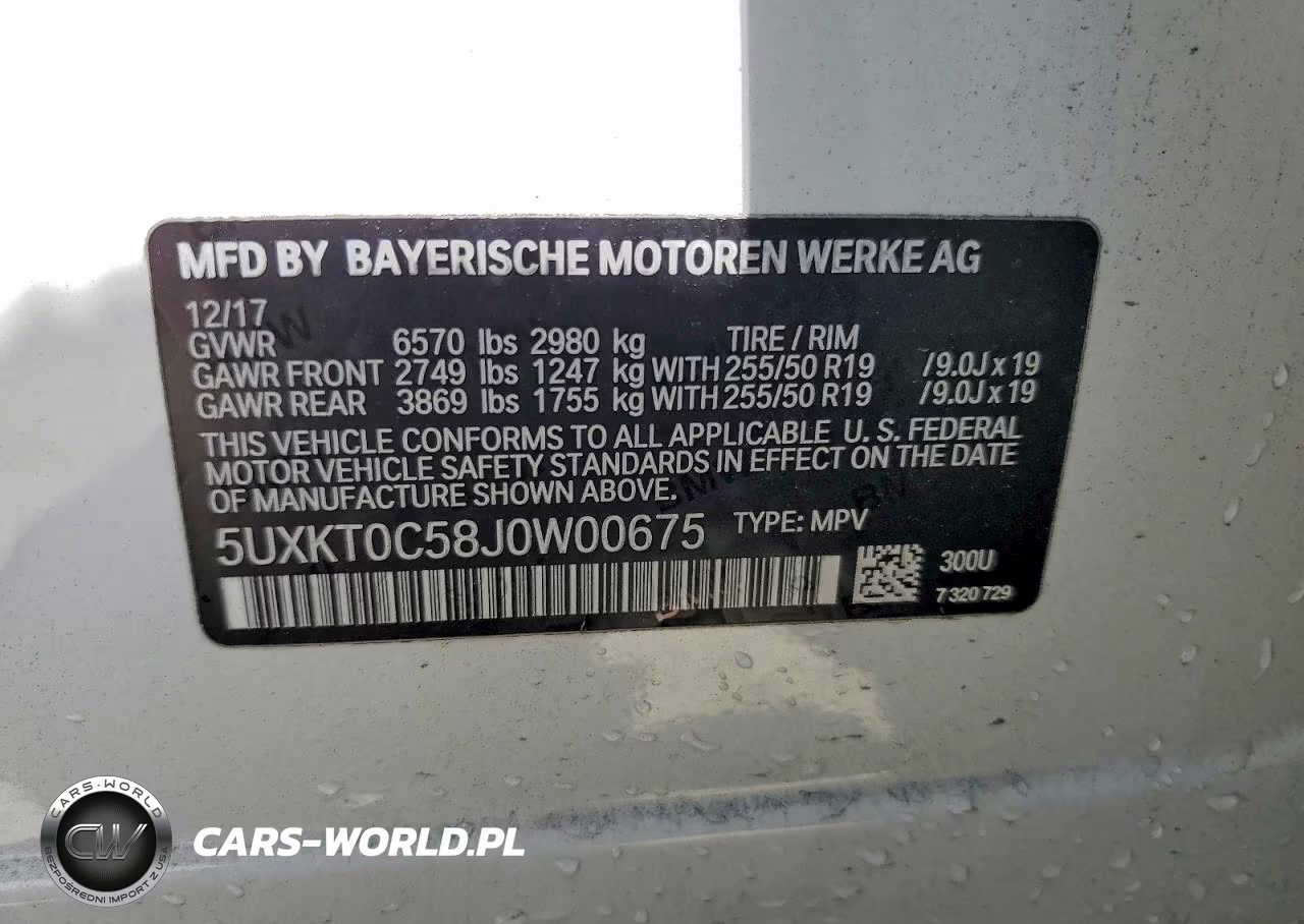 2018 BMW X5 Xdr40E VIN:5UXKT0C58J0W00675 - 14