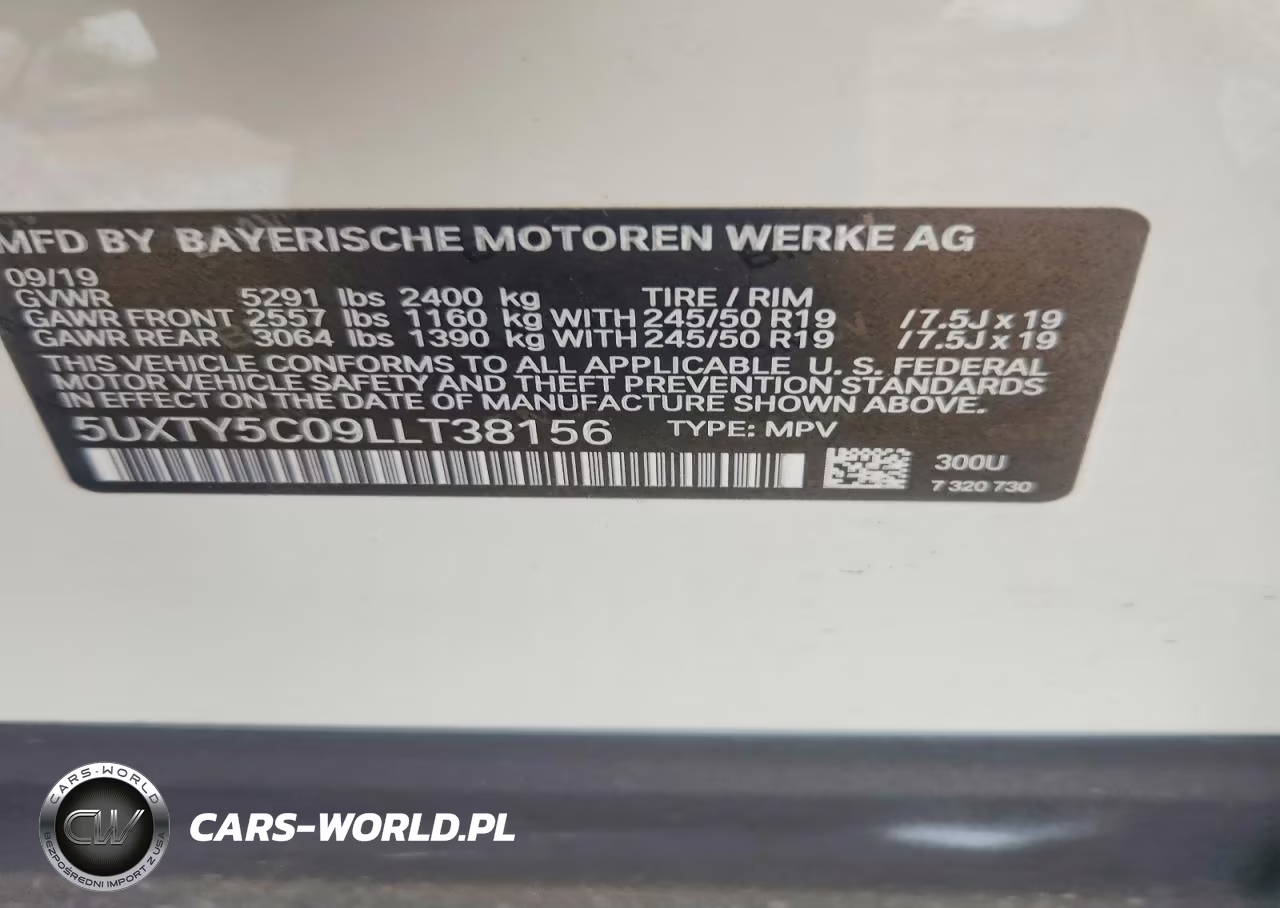 2020 BMW X3 xDrive30I VIN:5UXTY5C09LLT38156 - 12