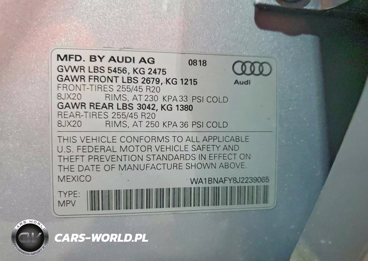 2018 Audi Q5 Premium Plus VIN:WA1BNAFY8J2239065 - 13