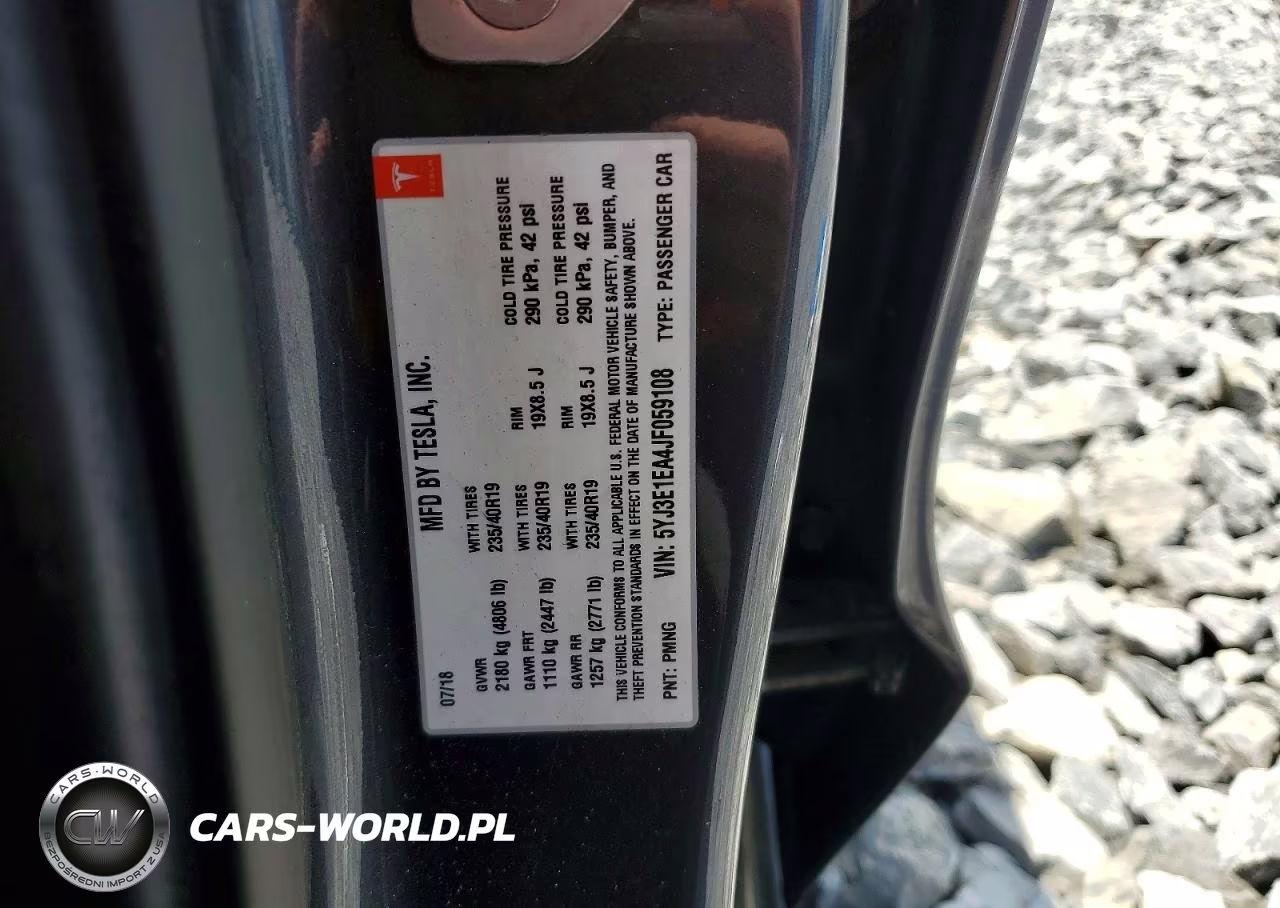 2018 Tesla Model 3 VIN:5YJ3E1EA4JF059108 - 12
