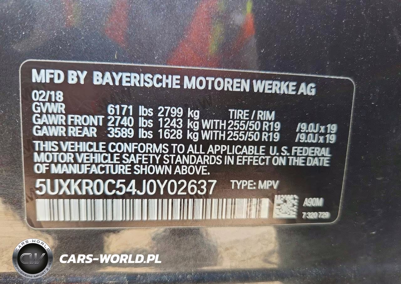 2018 BMW X5 xDrive35I VIN:5UXKR0C54J0Y02637 - 14