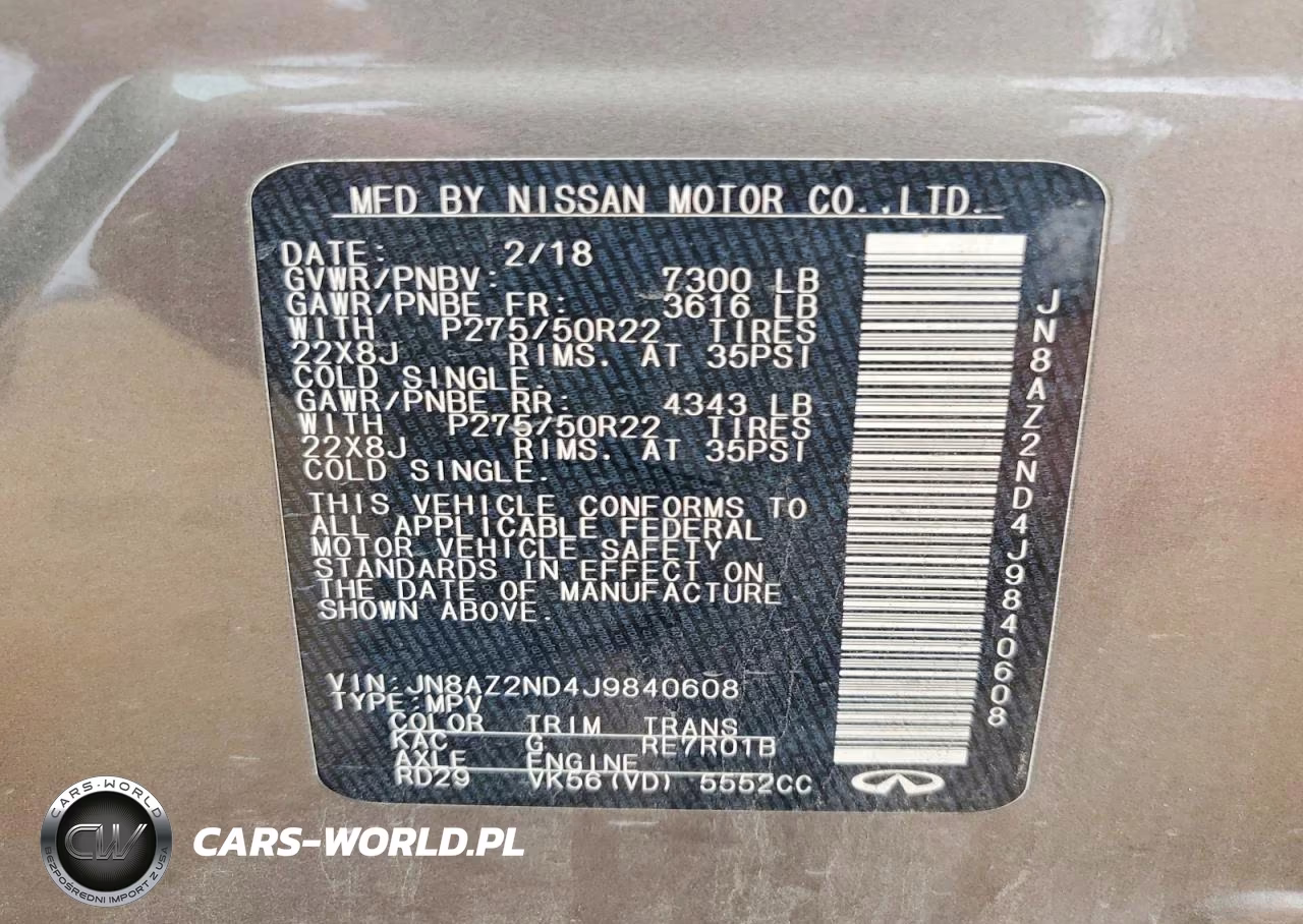 2018 Infiniti Qx80 Base VIN:JN8AZ2ND4J9840608 - 13