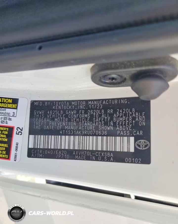 2024 Toyota Camry Hybrid Se VIN:4T1S31AK9RU070636 - 12