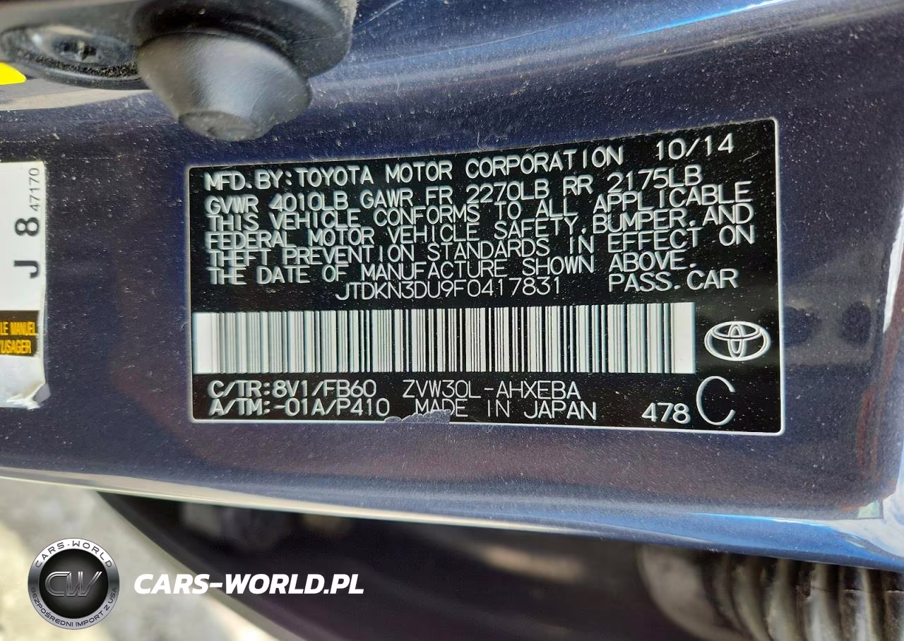 2015 Toyota Prius Three VIN:JTDKN3DU9F0417831 - 12