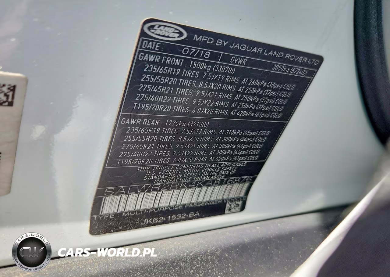 2019 Land Rover Range Rover Sport Hse VIN:SALWR2RK4KA816876 - 12