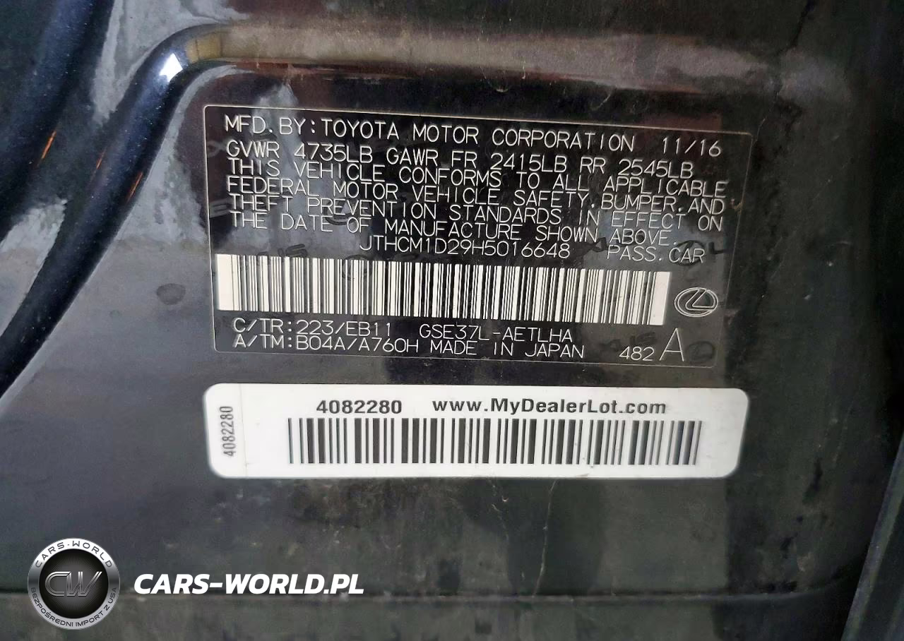 2017 Lexus Is 300 VIN:JTHCM1D29H5016648 - 12