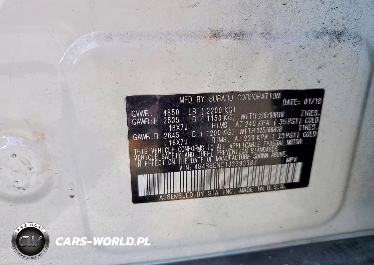 2018 Subaru Outback 3.6R Limited VIN:4S4BSENC1J3293387 - 12