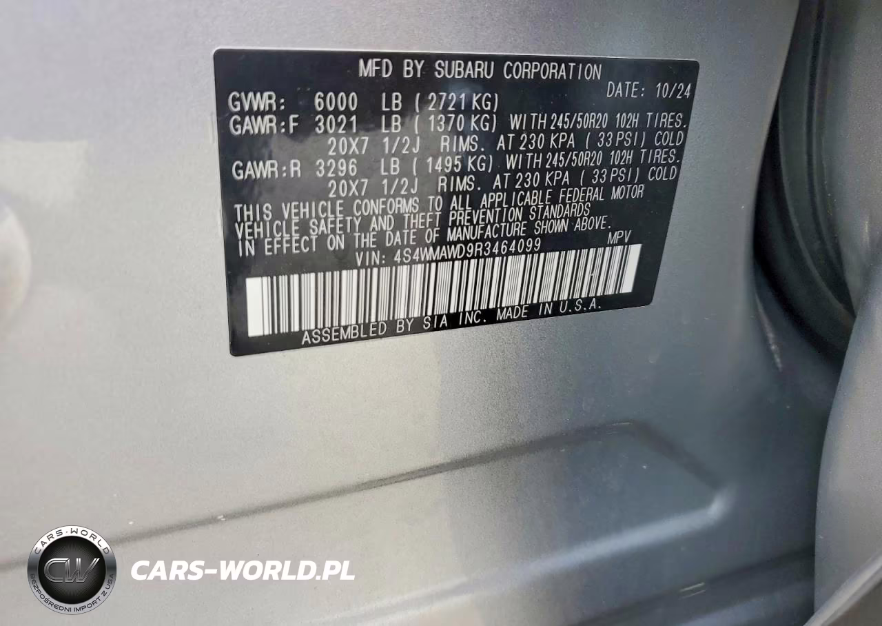 2024 Subaru Ascent Touring VIN:4S4WMAWD9R3464099 - 13