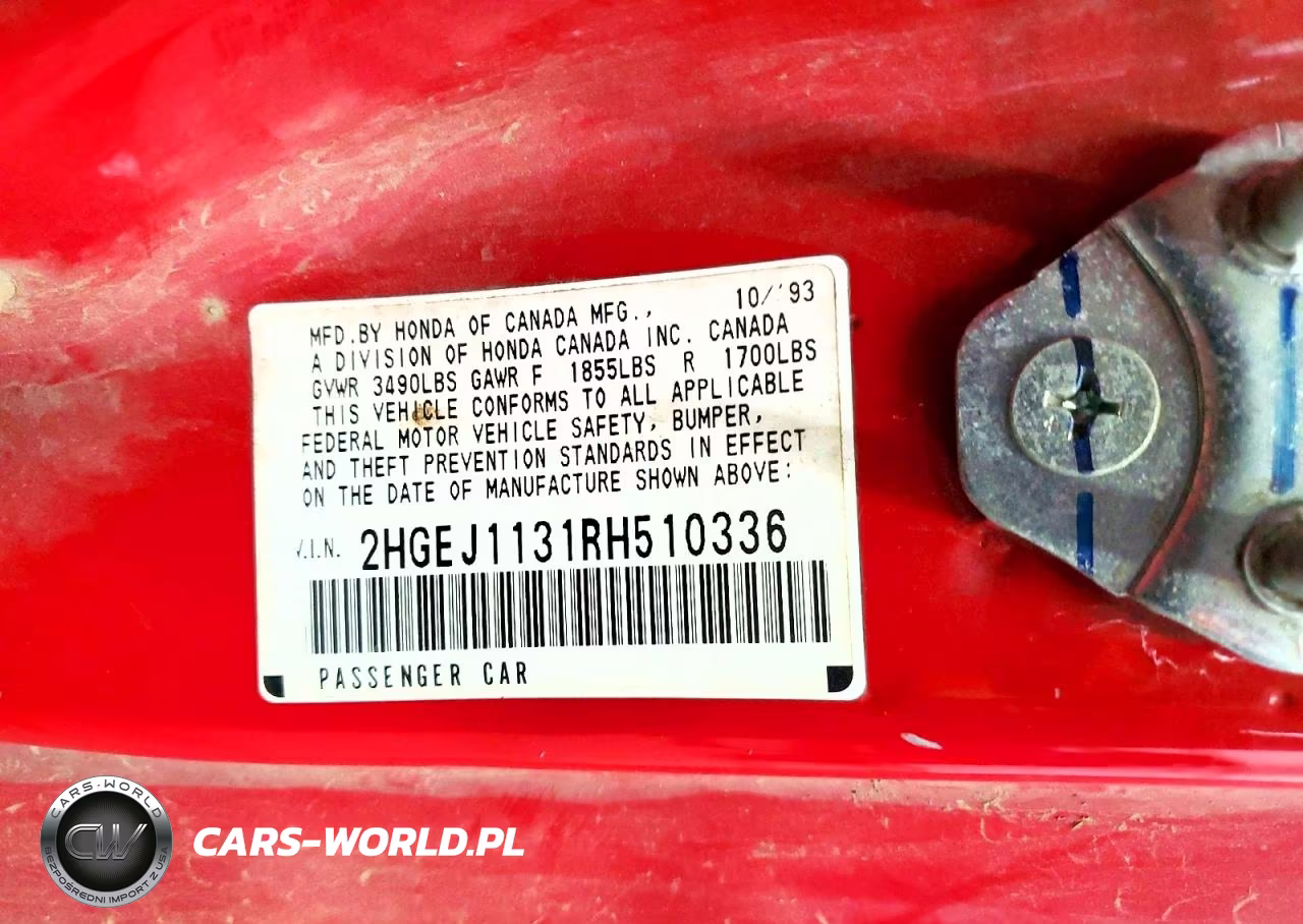 1994 Honda Civic Ex VIN:2HGEJ1131RH510336 - 12