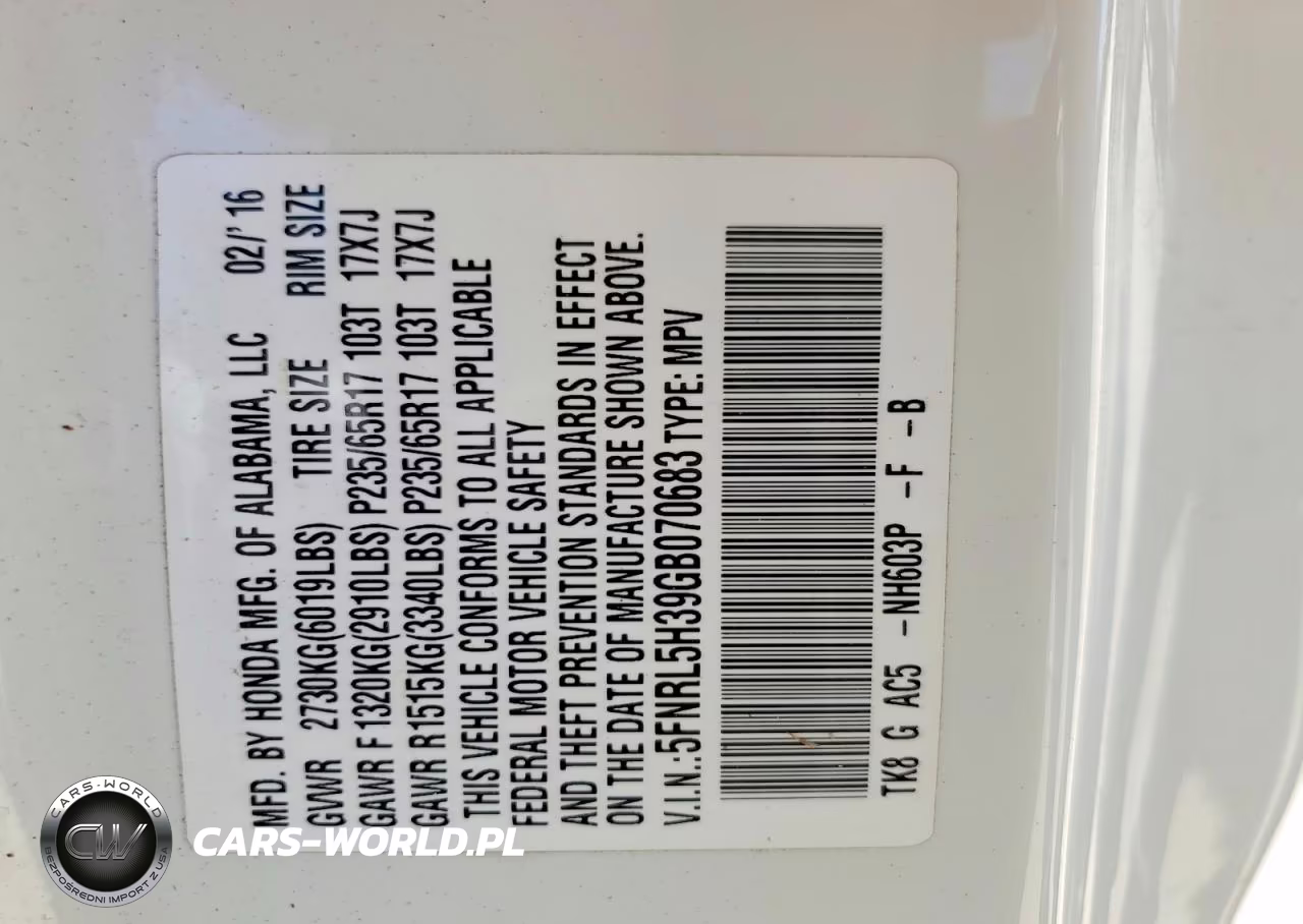 2016 Honda Odyssey Se VIN:5FNRL5H39GB070683 - 12