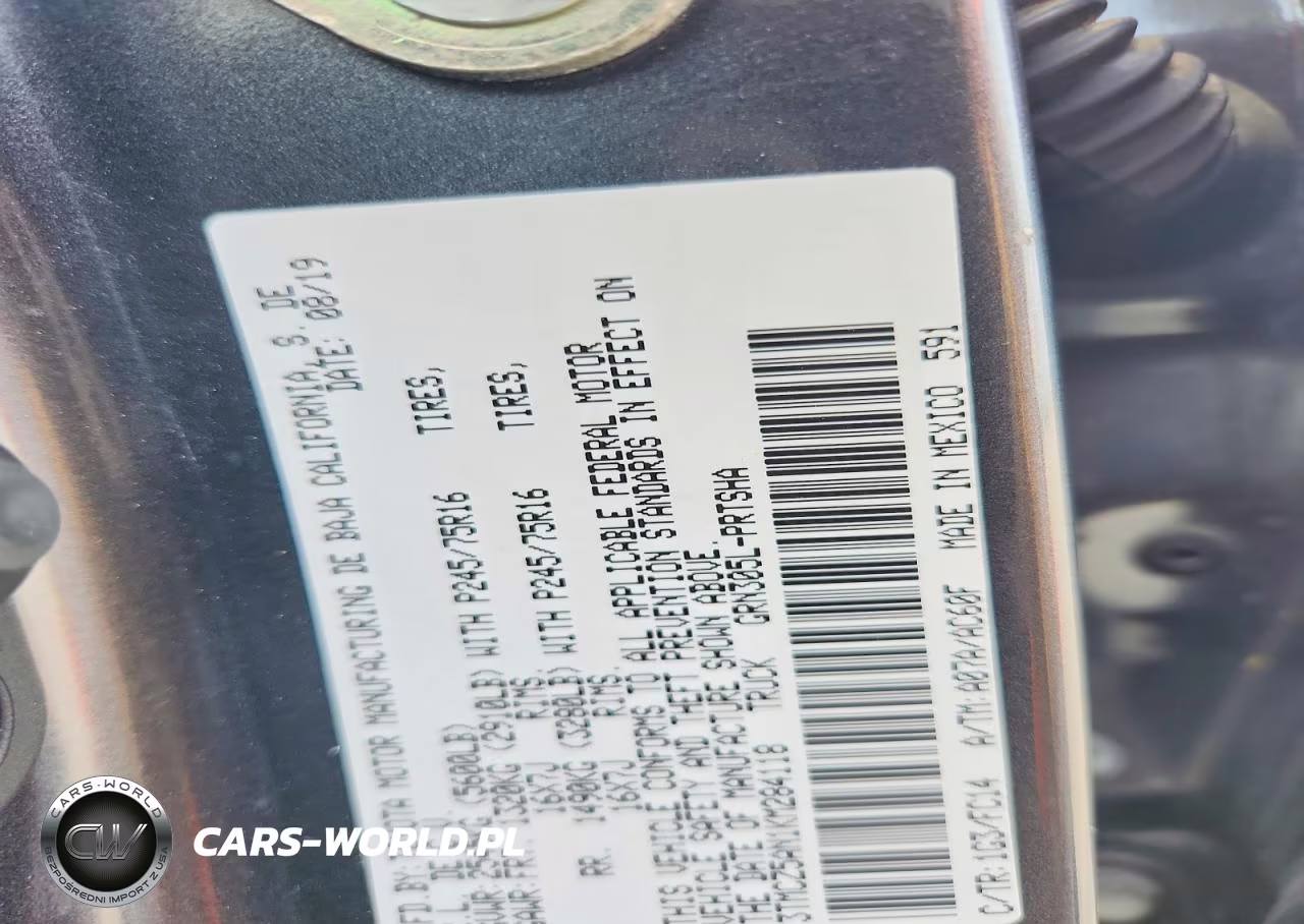 2019 Toyota Tacoma Sr5 V6 VIN:3TMCZ5AN1KM284118 - 12