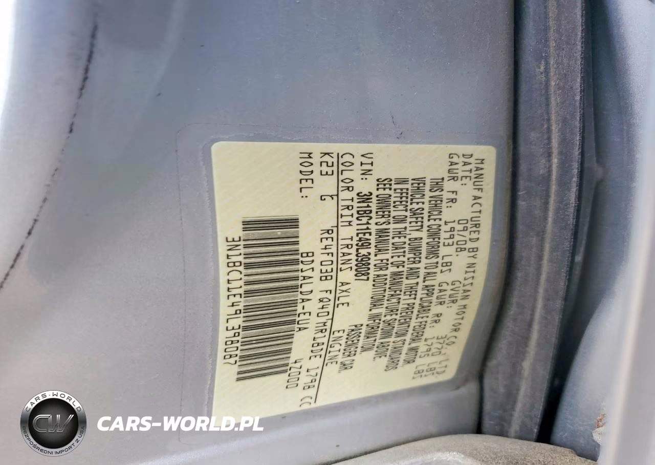 2009 Nissan Versa 1.8 S VIN:3N1BC11E49L398087 - 12