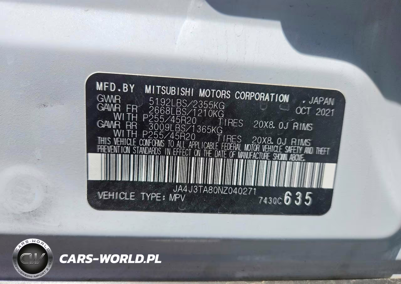 2022 Mitsubishi Outlander Es VIN:JA4J3TA80NZ040271 - 12