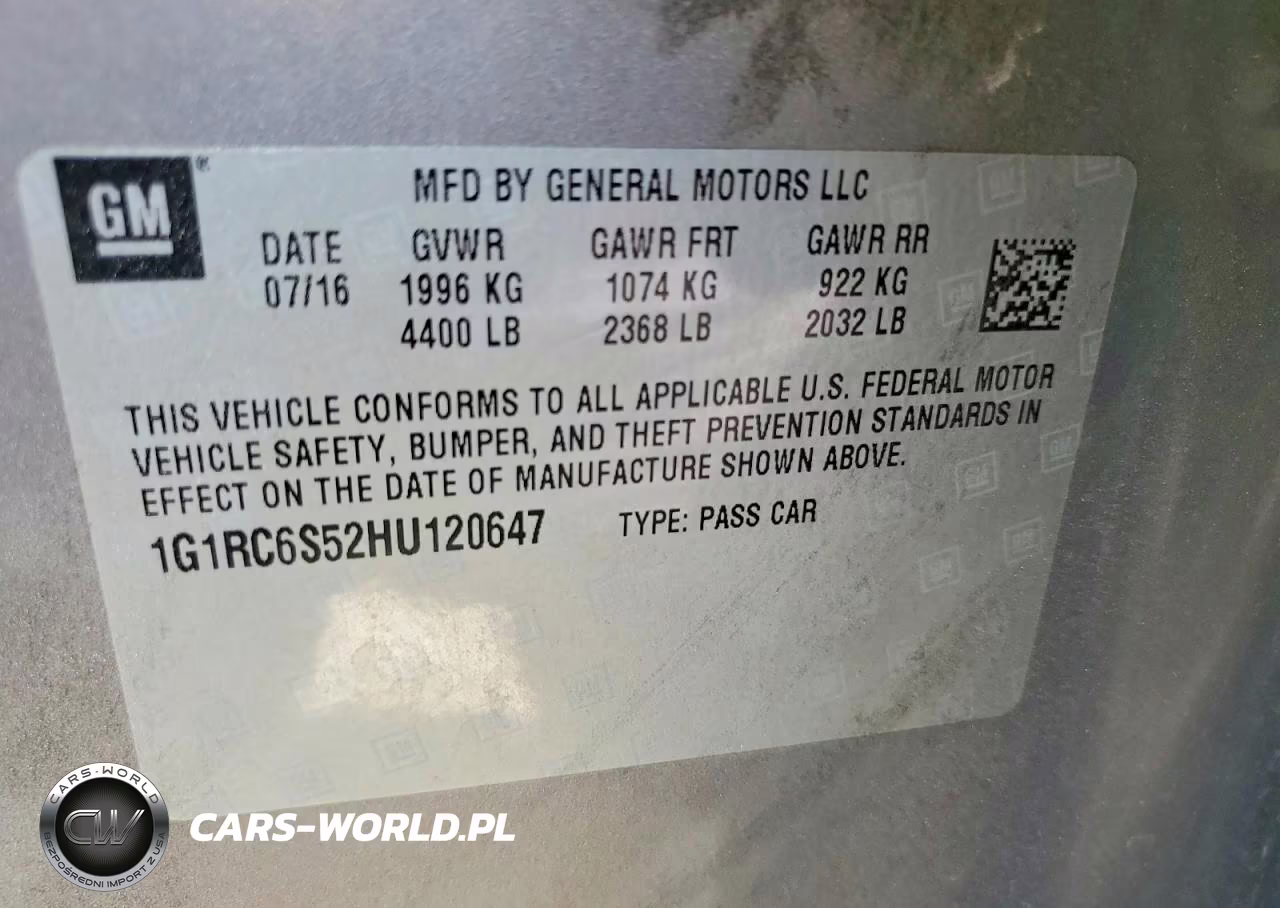 2017 Chevrolet Volt Lt VIN:1G1RC6S52HU120647 - 13