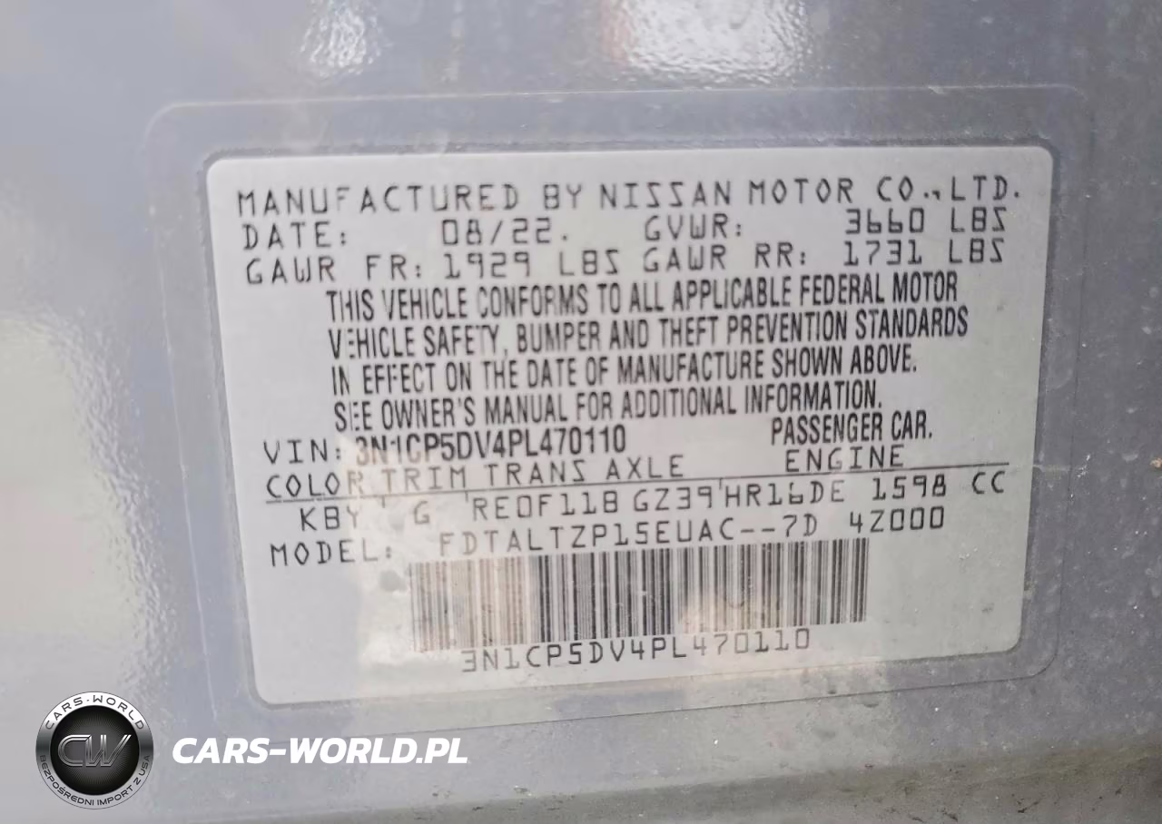 2023 Nissan Kicks Sr VIN:3N1CP5DV4PL470110 - 14