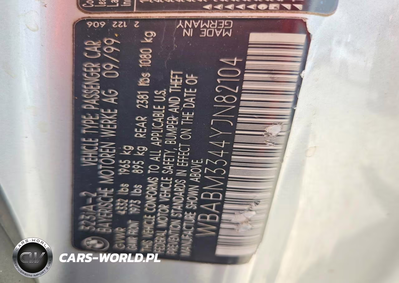 2000 BMW 323 Ci VIN:WBABM3344YJN82104 - 12