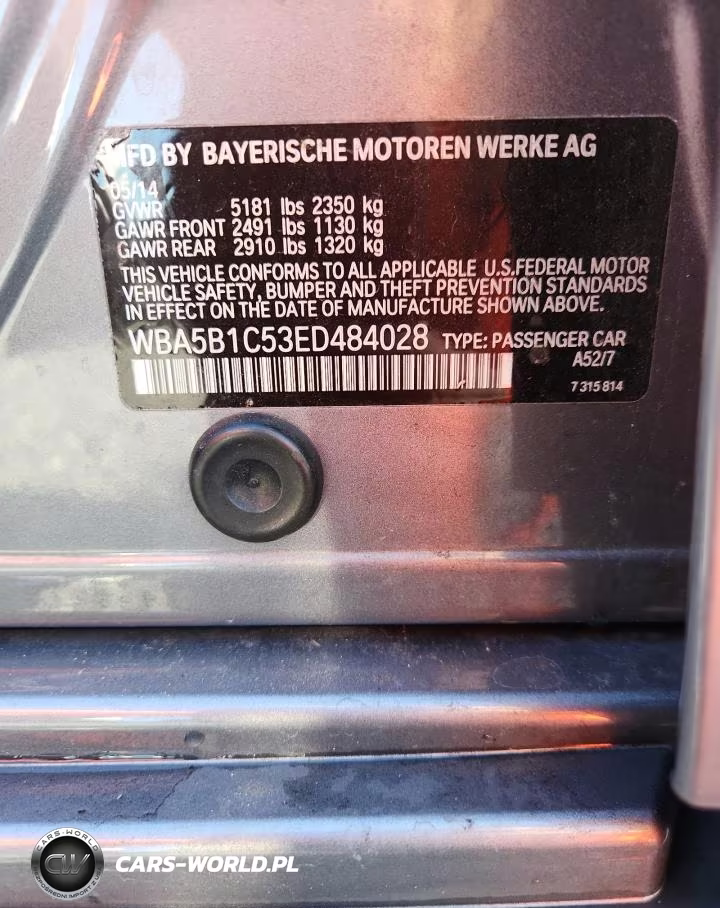 2014 BMW 535 I VIN:WBA5B1C53ED484028 - 12
