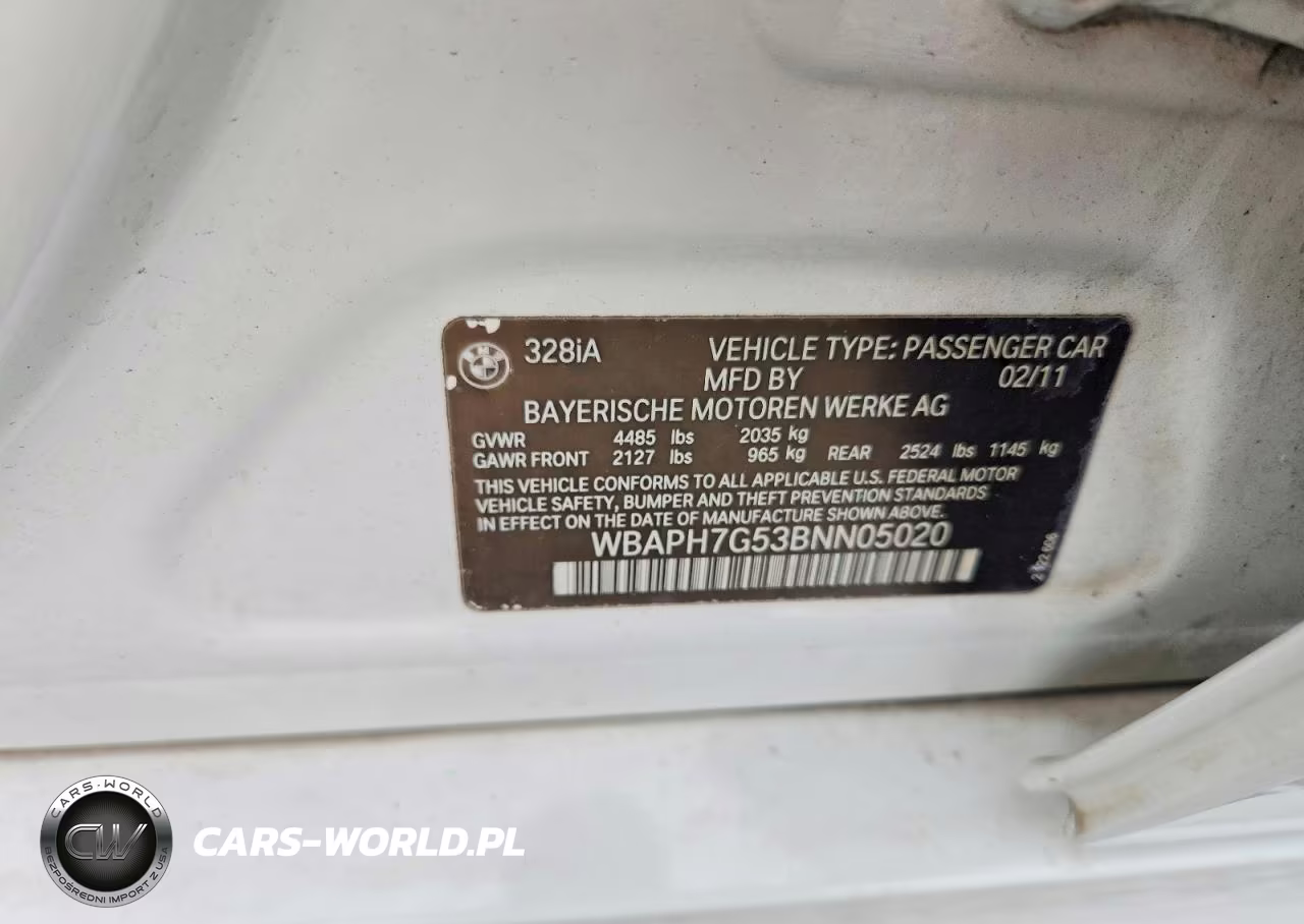 2011 BMW 328 I VIN:WBAPH7G53BNN05020 - 12